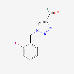 1-[(2-fluorophenyl)methyl]-1H-1,2,3-triazole-4-carbaldehyde
