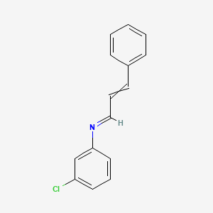 molecular formula C15H12ClN B14676422 N-(3-Chlorophenyl)-3-phenyl-prop-2-EN-1-imine CAS No. 32894-80-7