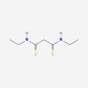 molecular formula C7H14N2S2 B14676425 N~1~,N~3~-Diethylpropanebis(thioamide) CAS No. 38534-98-4