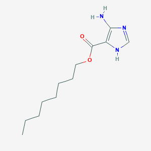 molecular formula C12H21N3O2 B14676517 Octyl 5-amino-3H-imidazole-4-carboxylate CAS No. 36137-90-3