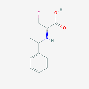 molecular formula C11H14FNO2 B14676524 3-Fluoro-N-(1-phenylethyl)-L-alanine CAS No. 39621-45-9