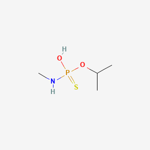 molecular formula C4H12NO2PS B14676588 Phosphoramidothioic acid, N-methyl-, O-isopropyl ester CAS No. 35944-84-4