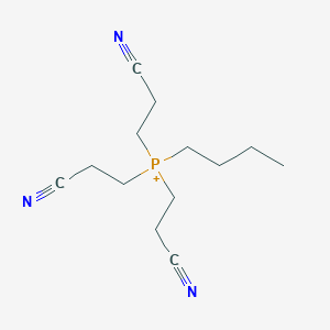 molecular formula C13H21N3P+ B14676592 Butyl-tris(2-cyanoethyl)phosphanium CAS No. 37872-37-0