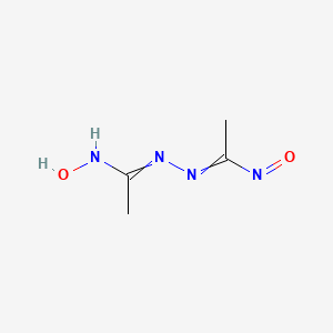 molecular formula C4H8N4O2 B14676616 N-Hydroxy-N'-(1-nitrosoethylidene)ethanehydrazonamide CAS No. 35869-76-2