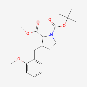 molecular formula C19H27NO5 B1467665 1-(tert-Butyl) 2-methyl 3-(2-methoxybenzyl)-1,2-pyrrolidinedicarboxylate CAS No. 1353497-80-9