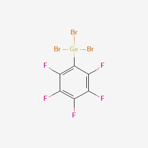 molecular formula C6Br3F5Ge B14676677 Pentafluorophenylgermanium tribromide CAS No. 35369-95-0