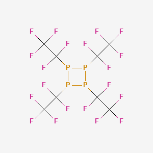 molecular formula C8F20P4 B14676683 Tetraphosphetane, tetrakis(pentafluoroethyl)- CAS No. 35449-91-3