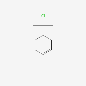 molecular formula C10H17Cl B14676711 Cyclohexene, 4-(1-chloro-1-methylethyl)-1-methyl- CAS No. 39864-10-3