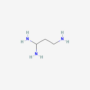 molecular formula C3H11N3 B14676729 Propane-1,1,3-triamine CAS No. 37960-66-0