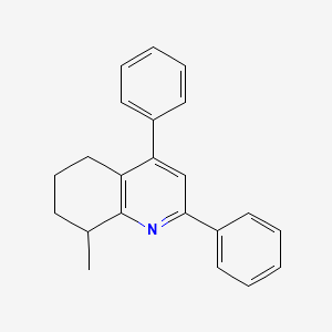 molecular formula C22H21N B14676731 Quinoline, 5,6,7,8-tetrahydro-8-methyl-2,4-diphenyl- CAS No. 32605-80-4