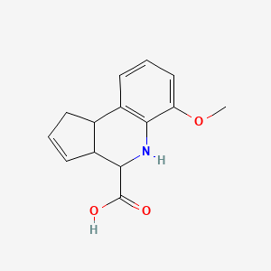 molecular formula C14H15NO3 B1467674 6-methoxy-3a,4,5,9b-tetrahydro-1H-cyclopenta[c]quinoline-4-carboxylic acid CAS No. 1353496-84-0