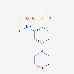 molecular formula C11H14N2O5S B1467675 4-[4-(Methylsulfonyl)-3-nitrophenyl]morpholine CAS No. 1353497-55-8