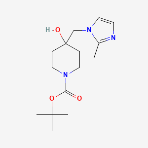 tert-Butyl 4-hydroxy-4-[(2-methyl-1H-imidazol-1-yl)methyl]-1-piperidinecarboxylate