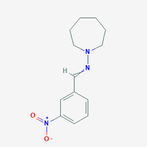 molecular formula C13H17N3O2 B14676853 N-(azepan-1-yl)-1-(3-nitrophenyl)methanimine CAS No. 35558-90-8