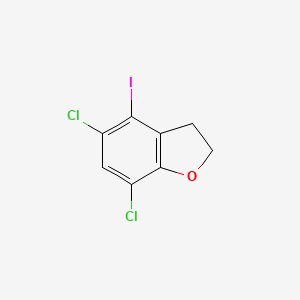 molecular formula C8H5Cl2IO B1467686 5,7-Dichloro-4-iodo-2,3-dihydro-1-benzofuran CAS No. 1353497-89-8