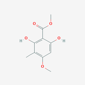 molecular formula C10H12O5 B14676862 Methyl 2,6-dihydroxy-4-methoxy-3-methylbenzoate CAS No. 39828-28-9