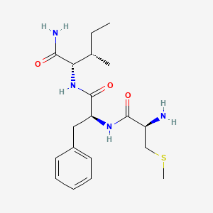 molecular formula C19H30N4O3S B14676875 S-Methyl-L-cysteinyl-L-phenylalanyl-L-isoleucinamide CAS No. 37637-14-2