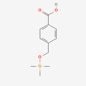 molecular formula C11H16O3Si B14676878 Benzoic acid, 4-[[(trimethylsilyl)oxy]methyl]- CAS No. 34301-39-8