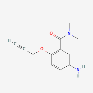 molecular formula C12H14N2O2 B14676879 Benzamide, 5-amino-N,N-dimethyl-2-(2-propynyloxy)- CAS No. 30533-84-7