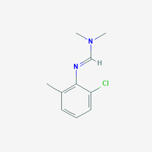 molecular formula C10H13ClN2 B14676894 N'-(2-Chloro-6-methylphenyl)-N,N-dimethylmethanimidamide CAS No. 32229-72-4