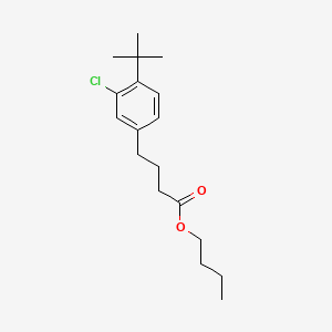 molecular formula C18H27ClO2 B14676933 Butyl 4-(4-tert-butyl-3-chlorophenyl)butanoate CAS No. 32808-64-3