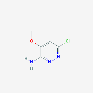 molecular formula C5H6ClN3O B1467695 6-Chloro-4-methoxypyridazin-3-amine CAS No. 808770-39-0