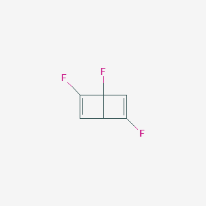 molecular formula C6H3F3 B14676960 1,2,5-Trifluorobicyclo[2.2.0]hexa-2,5-diene CAS No. 31399-10-7