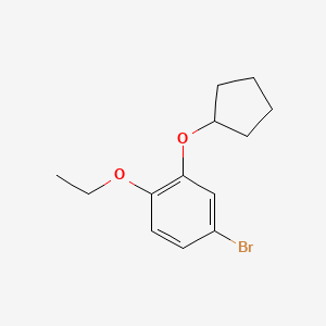 molecular formula C13H17BrO2 B1467697 4-Bromo-2-cyclopentyloxy-1-ethoxy-benzene CAS No. 1276075-69-4