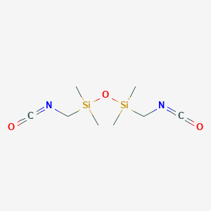 molecular formula C8H16N2O3Si2 B14676972 1,3-Bis(isocyanatomethyl)-1,1,3,3-tetramethyldisiloxane CAS No. 37601-26-6