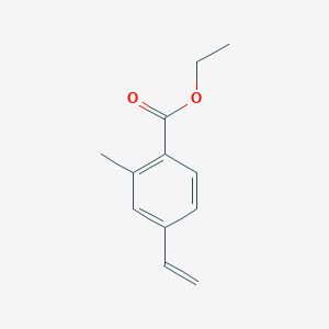 molecular formula C12H14O2 B1467699 Ethyl 2-methyl-4-vinylbenzoate CAS No. 1220869-25-9