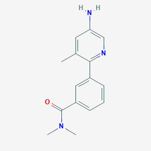 molecular formula C15H17N3O B1467701 3-(5-amino-3-methylpyridin-2-yl)-N,N-dimethylbenzamide CAS No. 1119089-68-7