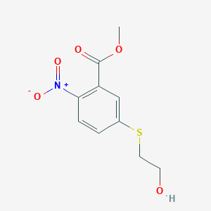 molecular formula C10H11NO5S B1467704 Methyl 5-((2-hydroxyethyl)thio)-2-nitrobenzoate CAS No. 1350456-27-7
