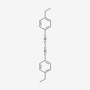 molecular formula C20H18 B14677053 Benzene, 1,1'-(1,3-butadiyne-1,4-diyl)bis[4-ethyl- CAS No. 35672-48-1