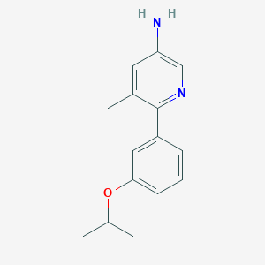 molecular formula C15H18N2O B1467711 6-(3-Isopropoxyphenyl)-5-methylpyridin-3-amine CAS No. 1119089-56-3