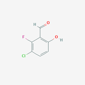 molecular formula C7H4ClFO2 B1467720 3-Chloro-2-fluoro-6-hydroxybenzaldehyde CAS No. 775334-13-9