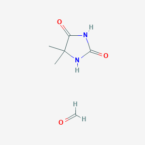 molecular formula C6H10N2O3 B146773 Formaldehyde, polymer with 5,5-dimethyl-2,4-imidazolidinedione CAS No. 26811-08-5