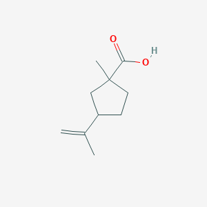 molecular formula C10H16O2 B14677310 1-Methyl-3-(prop-1-en-2-yl)cyclopentanecarboxylic acid CAS No. 38655-27-5