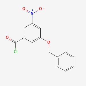 molecular formula C14H10ClNO4 B14677325 3-(Benzyloxy)-5-nitrobenzoyl chloride CAS No. 33145-22-1