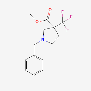 molecular formula C14H16F3NO2 B1467743 1-苄基-3-(三氟甲基)吡咯烷-3-甲酸甲酯 CAS No. 874218-15-2