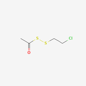 molecular formula C4H7ClOS2 B14677432 Peroxyacetic acid, dithio-, S-(2-chloroethyl) ester CAS No. 31172-00-6
