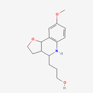molecular formula C15H21NO3 B1467744 3-[8-Methoxy-2,3,3a,4,5,9b-hexahydrofuro[3,2-c]quinolin-4-yl]-1-propanol CAS No. 910823-63-1