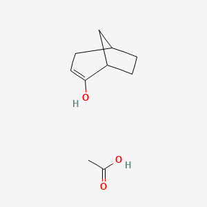 molecular formula C10H16O3 B14677481 Acetic acid;bicyclo[3.2.1]oct-2-en-2-ol CAS No. 37678-33-4