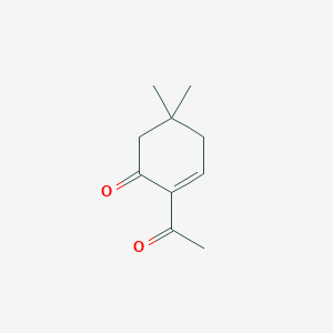 molecular formula C10H14O2 B14677489 2-Acetyl-5,5-dimethylcyclohex-2-en-1-one CAS No. 37464-68-9