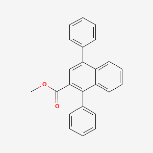 molecular formula C24H18O2 B14677493 Methyl 1,4-diphenylnaphthalene-2-carboxylate CAS No. 34219-75-5