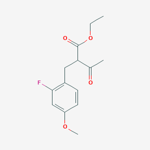molecular formula C14H17FO4 B1467753 Ethyl 2-[(2-fluoro-4-methoxy)benzyl]-3-oxobutylate CAS No. 421592-71-4