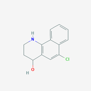 molecular formula C13H12ClNO B14677566 Benzo[h]quinolin-4-ol, 6-chloro-1,2,3,4-tetrahydro- CAS No. 38554-04-0