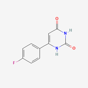 molecular formula C10H7FN2O2 B1467758 6-(4-fluorophenyl)pyrimidine-2,4(1H,3H)-dione CAS No. 33166-93-7