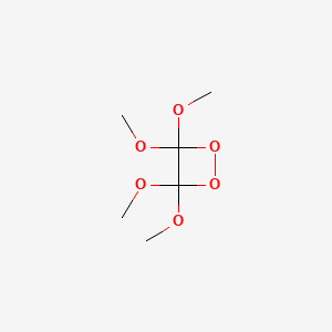 molecular formula C6H12O6 B14677589 3,3,4,4-Tetramethoxy-1,2-dioxetane CAS No. 28793-21-7