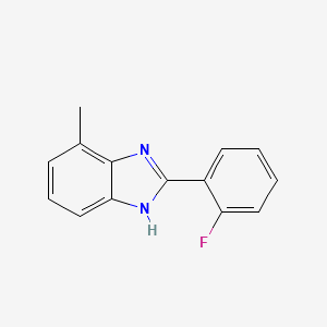 molecular formula C14H11FN2 B1467760 2-(2-Fluorophenyl)-4-methyl-1h-benzimidazole CAS No. 626606-16-4