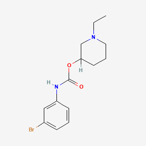 molecular formula C14H19BrN2O2 B14677605 N-Ethyl-3-piperidinyl m-bromocarbanilate CAS No. 33531-53-2
